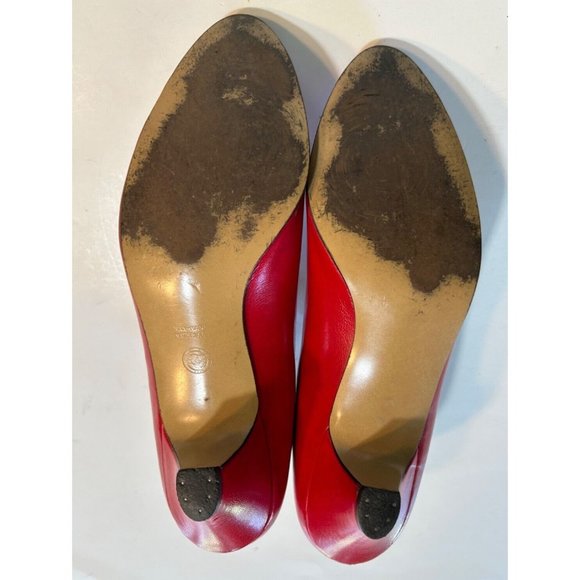 Women's Naturalizer Slip On Shoes Size 9B Katherine Red Smooth Cone Heel - Picture 8 of 10